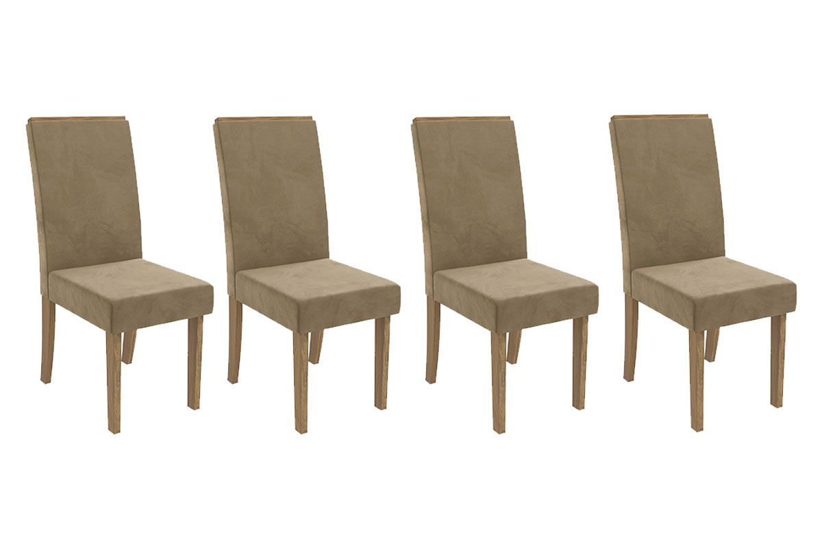 Cadeira Jantar 2CAD142NG Kit 4 Un Kappesberg