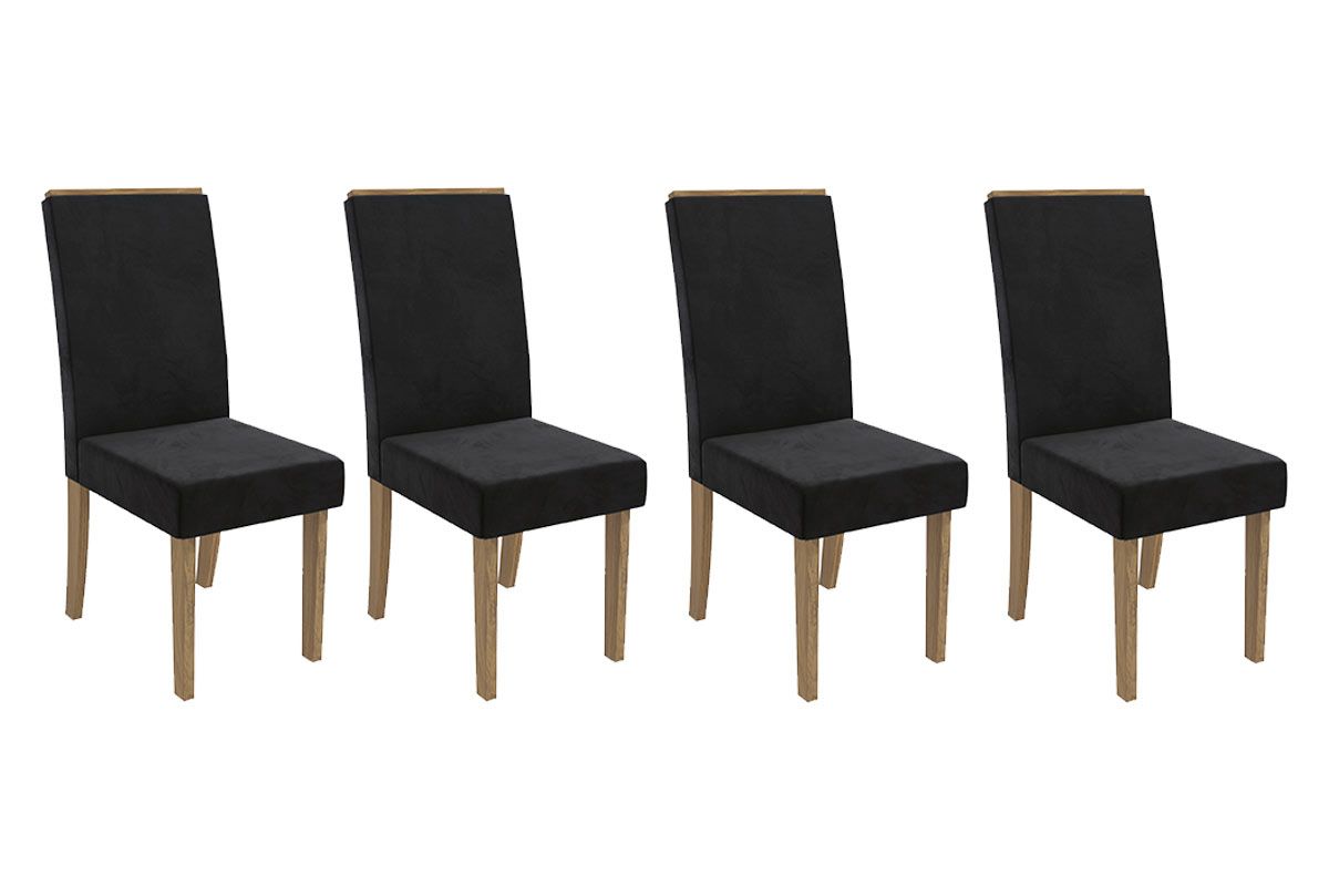 Cadeira Jantar 2CAD142NG Kit 4 Un Kappesberg