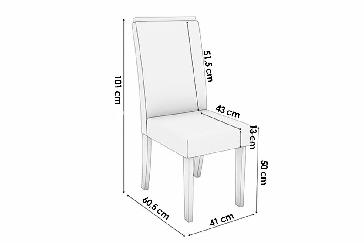 Cadeira Jantar 2CAD142NG Kit 4 Un Kappesberg