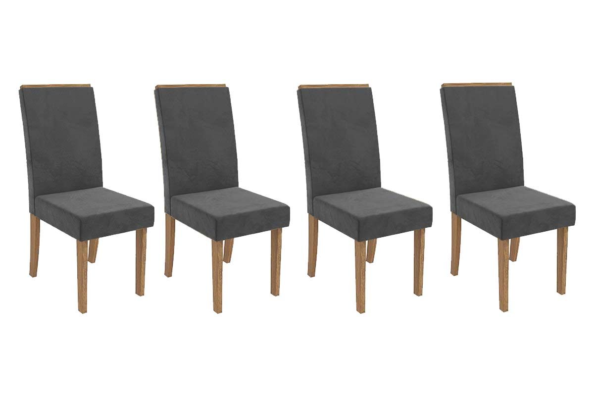 Cadeira Jantar 2CAD142NG Kit 4 Un Kappesberg