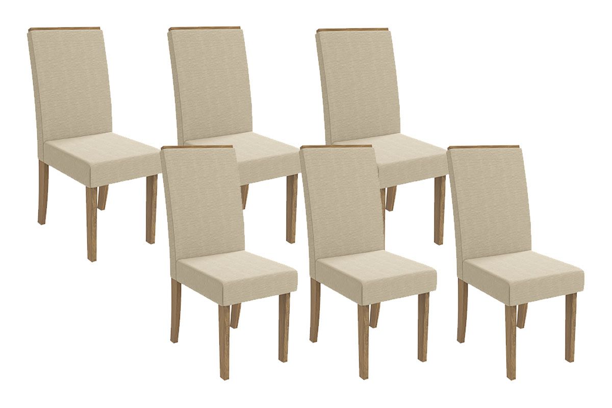 Cadeira Jantar 2CAD142NG Kit 6 Un Kappesberg