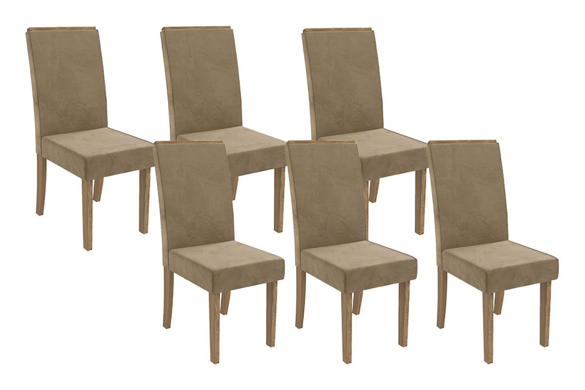 Cadeira Jantar 2CAD142NG Kit 6 Un Kappesberg
