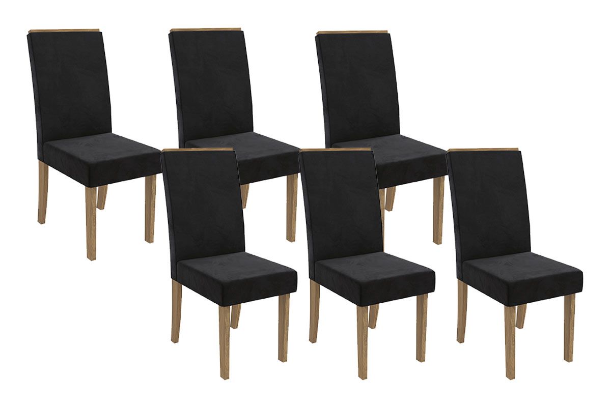 Cadeira Jantar 2CAD142NG Kit 6 Un Kappesberg