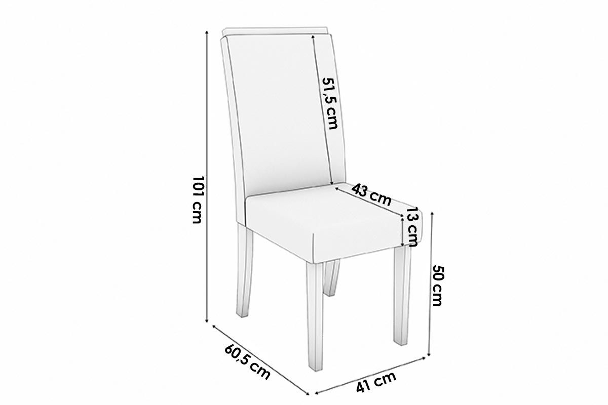 Cadeira Jantar 2CAD142NG Kit 6 Un Kappesberg