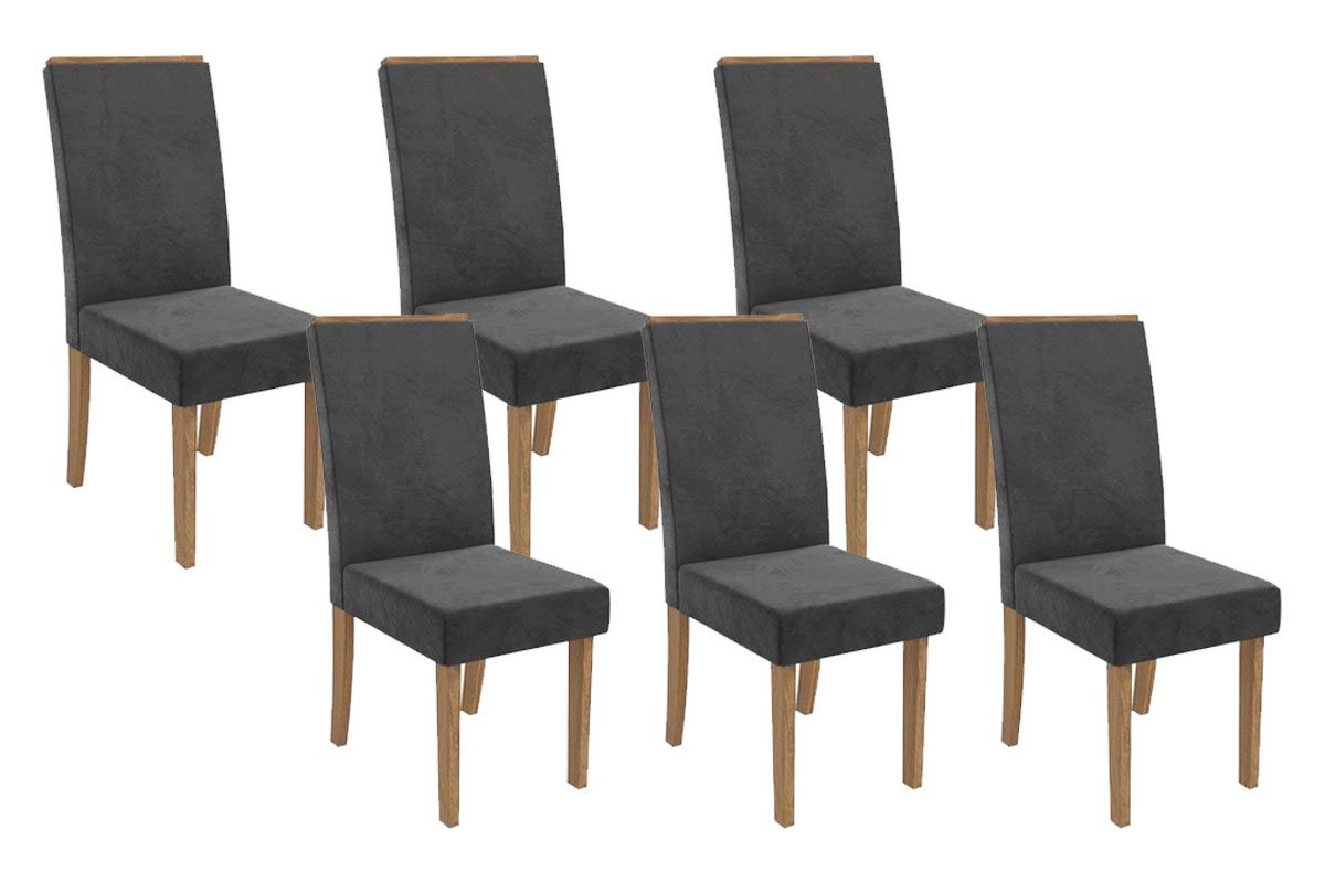 Cadeira Jantar 2CAD142NG Kit 6 Un Kappesberg