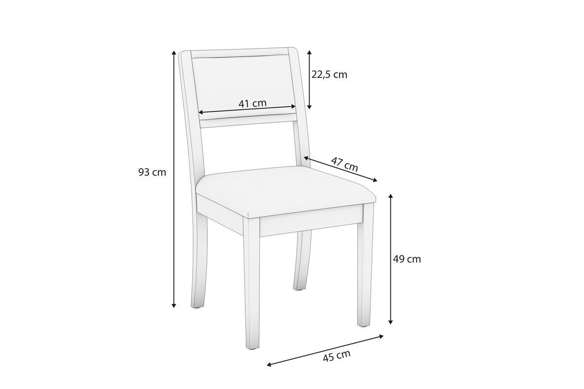 Cadeira Jantar Alice 2CMM003CA Premium Madeira Maciça Kit 4 Un Kappesberg
