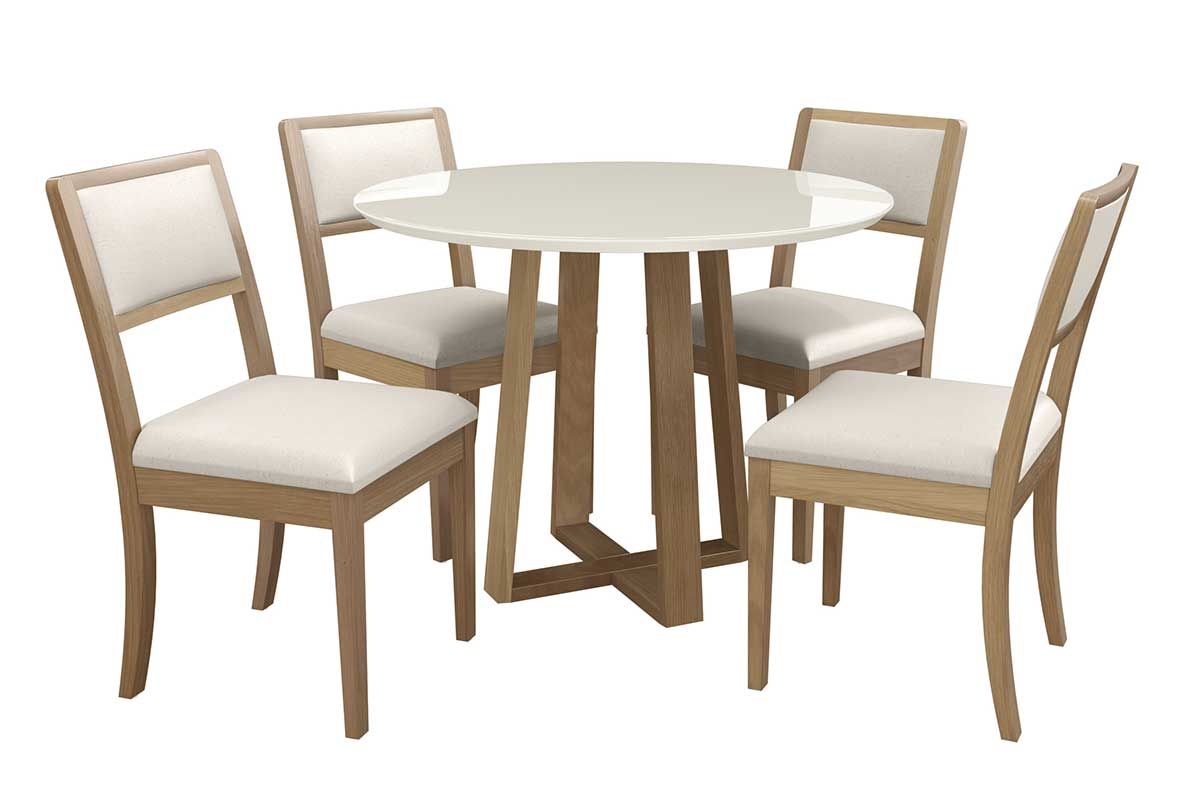 Cadeira Jantar Alice 2CMM003CA Premium Madeira Maciça Kit 4 Un Kappesberg