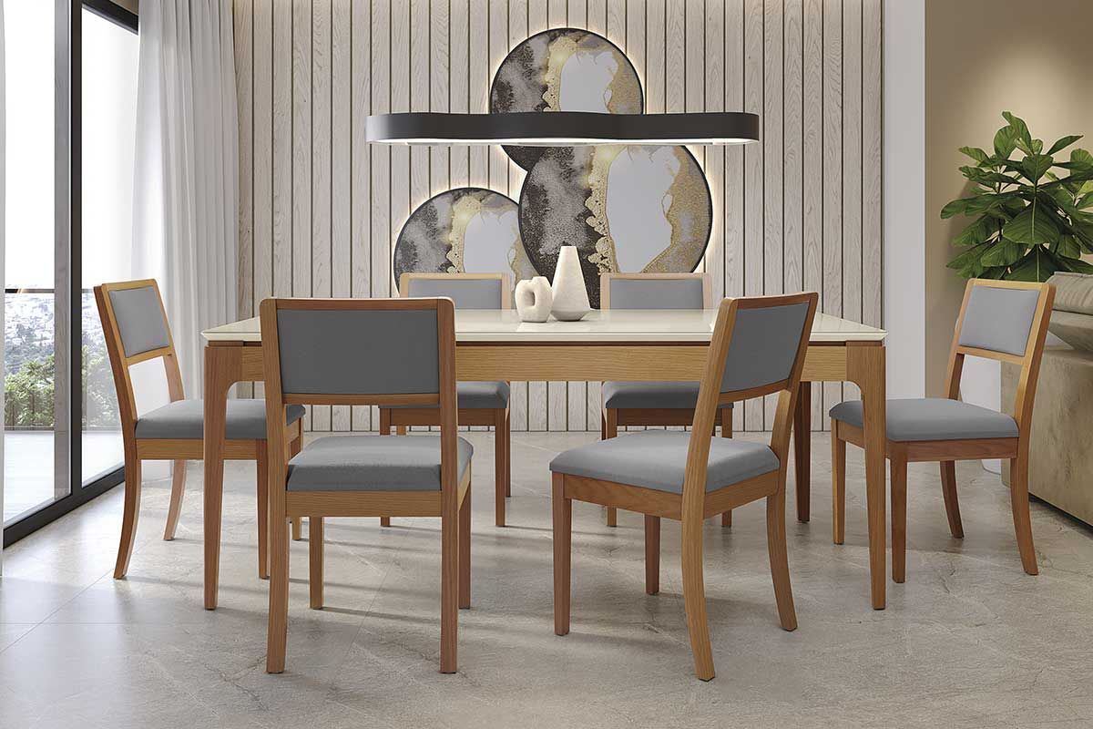 Cadeira Jantar Alice 2CMM003CA Premium Madeira Maciça Kit 4 Un Kappesberg