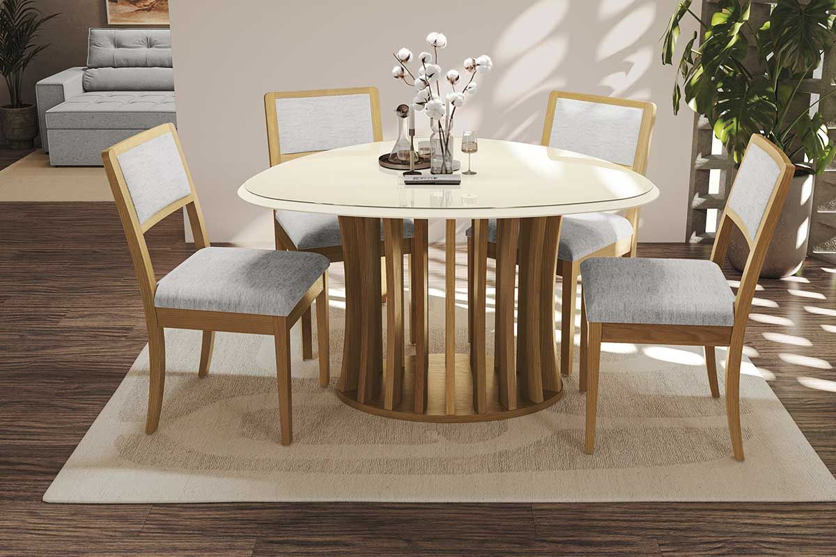 Cadeira Jantar Alice 2CMM003CA Premium Madeira Maciça Kit 6 Un Kappesberg