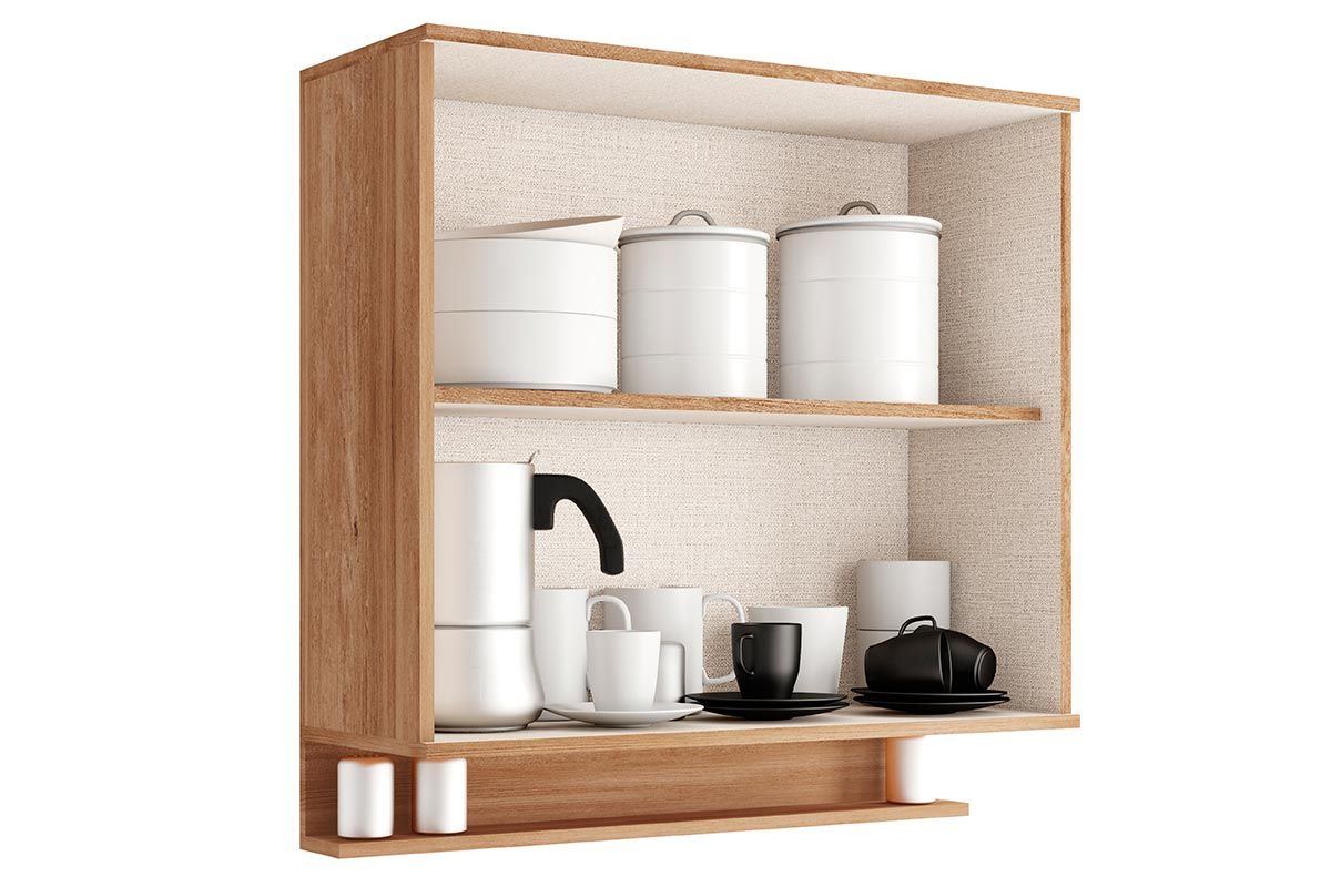 Armário Aéreo Cozinha Carraro Alpha 2502 c/2 Portas 80cm Armário Aéreo Cozinha Carraro Alpha 2502 c/2 Portas 80cm