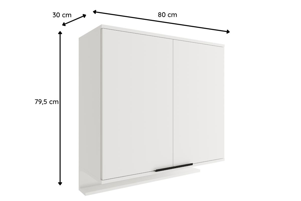 Armário Aéreo Cozinha Carraro Alpha 2502 c/2 Portas 80cm Armário Aéreo Cozinha Carraro Alpha 2502 c/2 Portas 80cm
