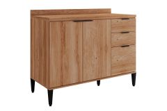 Balcão Cozinha Carraro Alpha 2506 3 Portas e 2 Gavetas s/Tampo 120cm