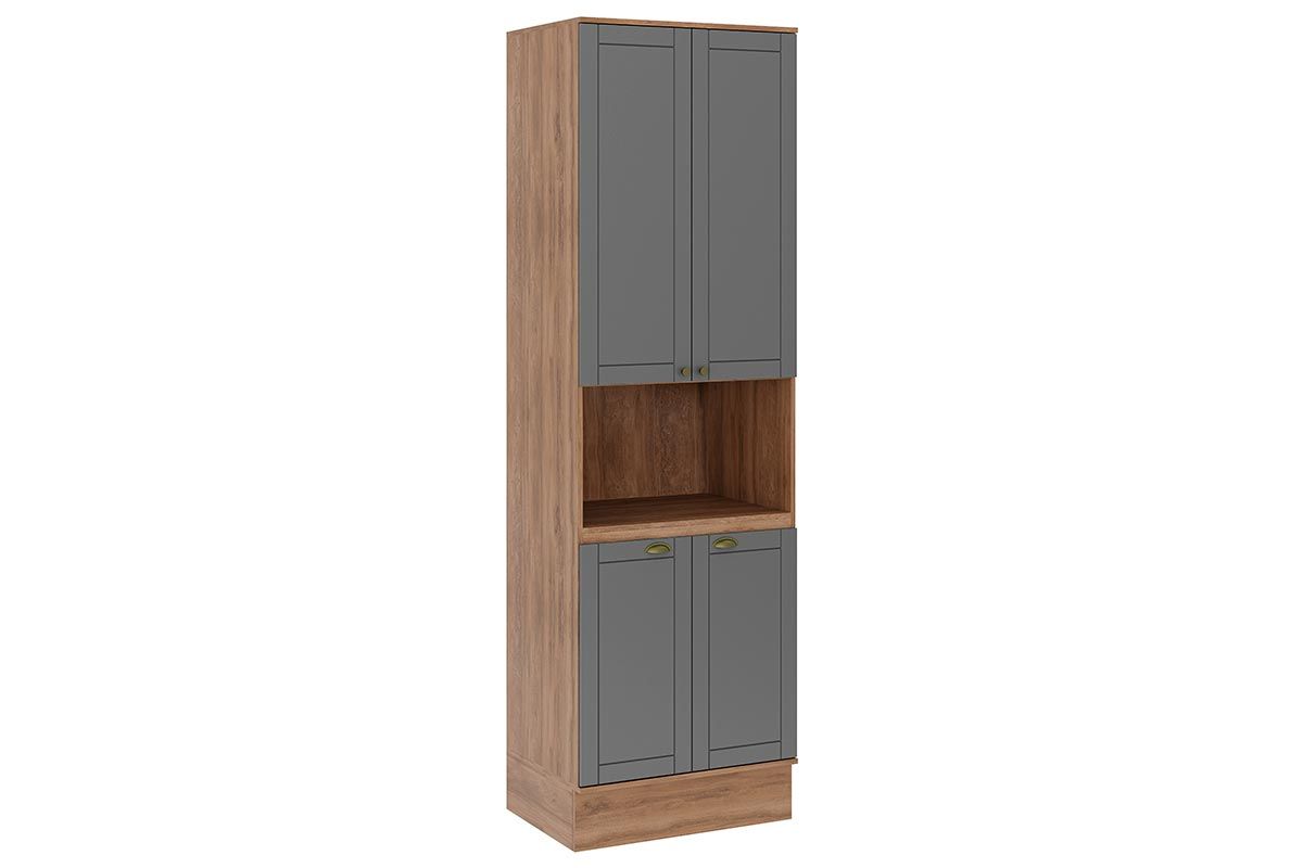 Paneleiro Cozinha Carraro Bella 2617 c/4 Portas 70cmNogal/Cinza