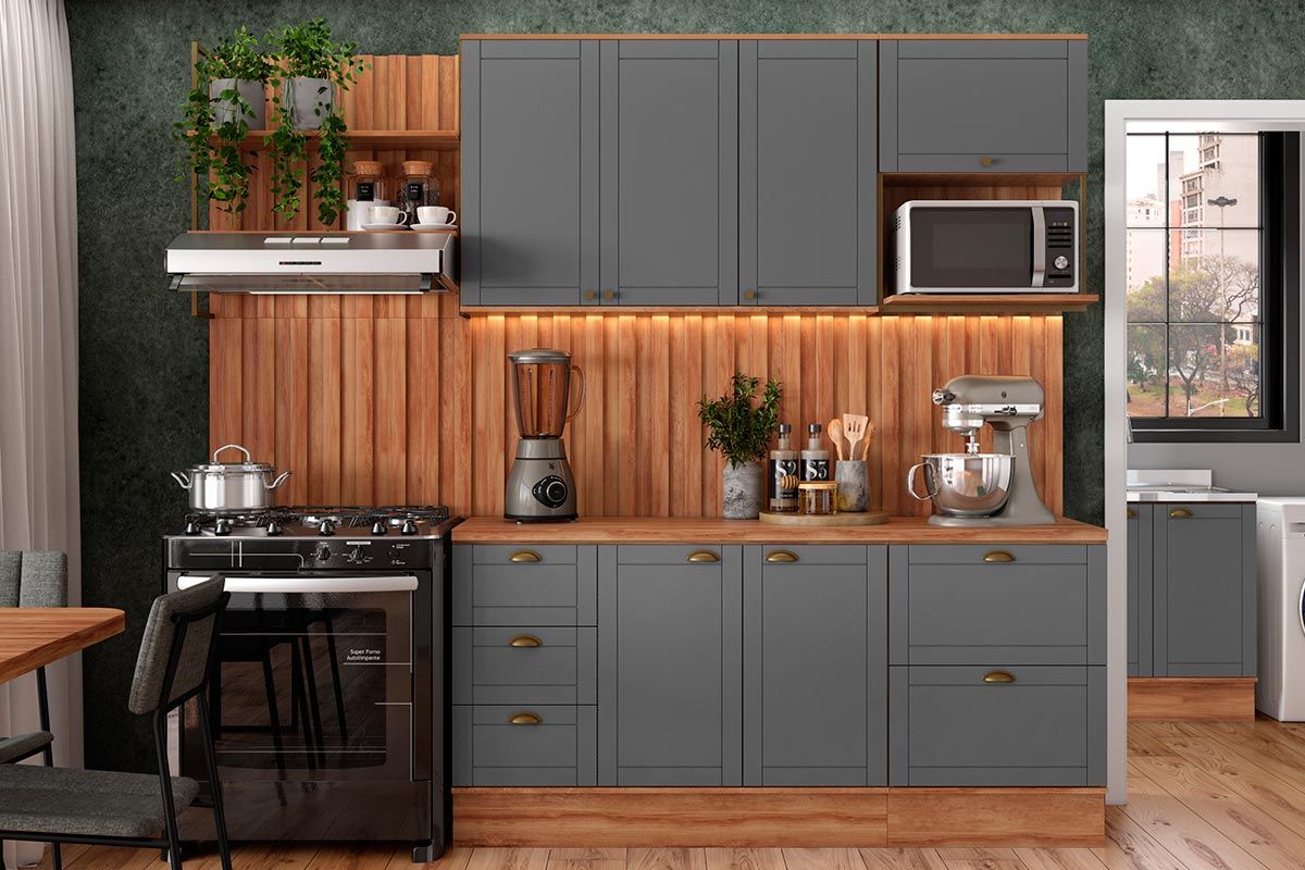 Multiuso Cozinha Carraro Painel de Edição p/ Fechamento Ripado Bella 2618 61x60x3,0cm Multiuso Cozinha Carraro Painel de Edição p/ Fechamento Ripado Bella 2618 61x60x3,0cm