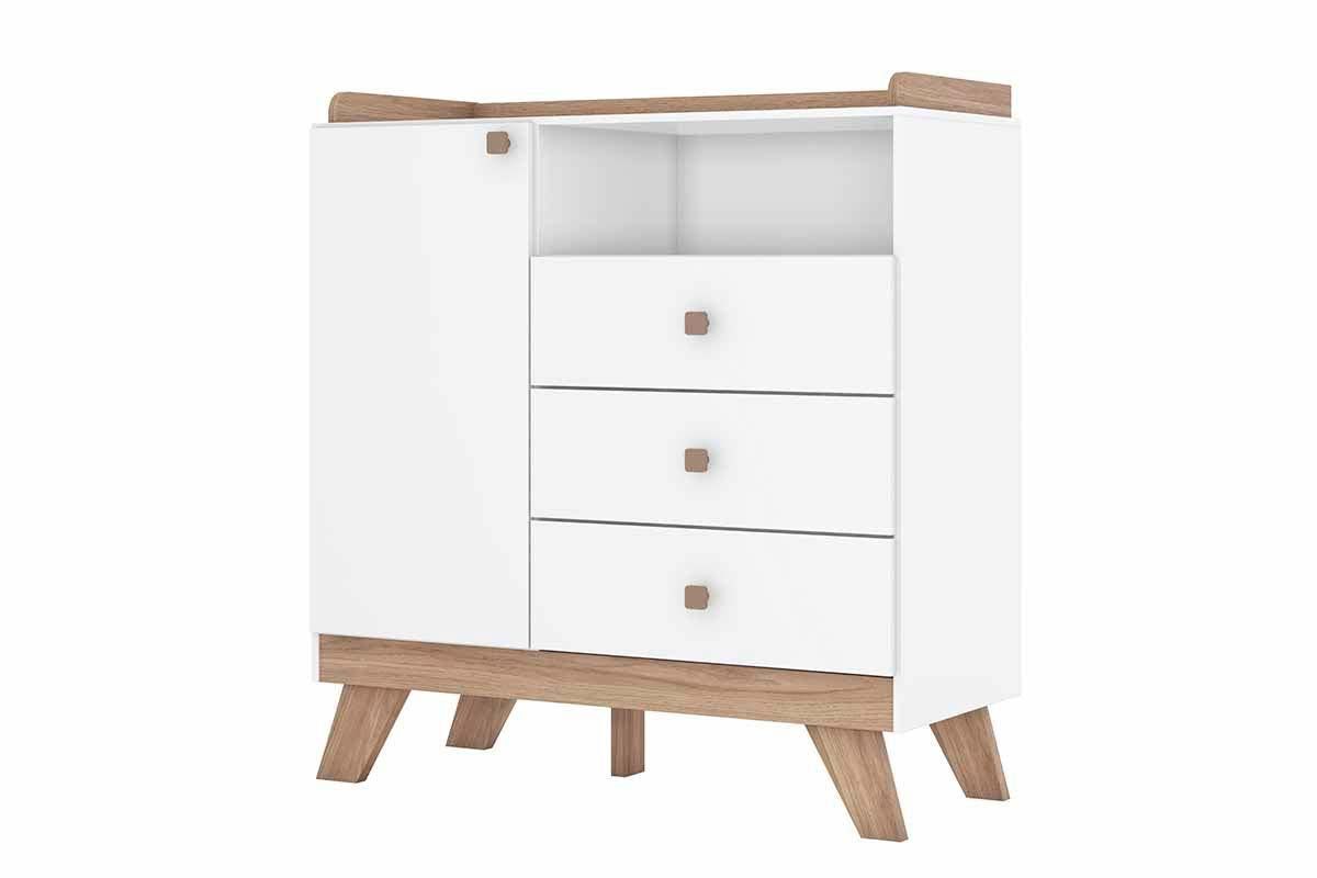 Quarto Infantil Completo Confete 2 Peças (1 Guarda Roupa + 1 Berço) QI64 Henn