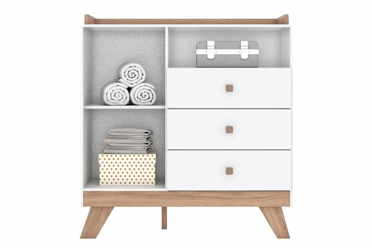 Quarto Infantil Completo Confete 2 Peças (1 Cômoda + 1 Berço) QI65 Henn