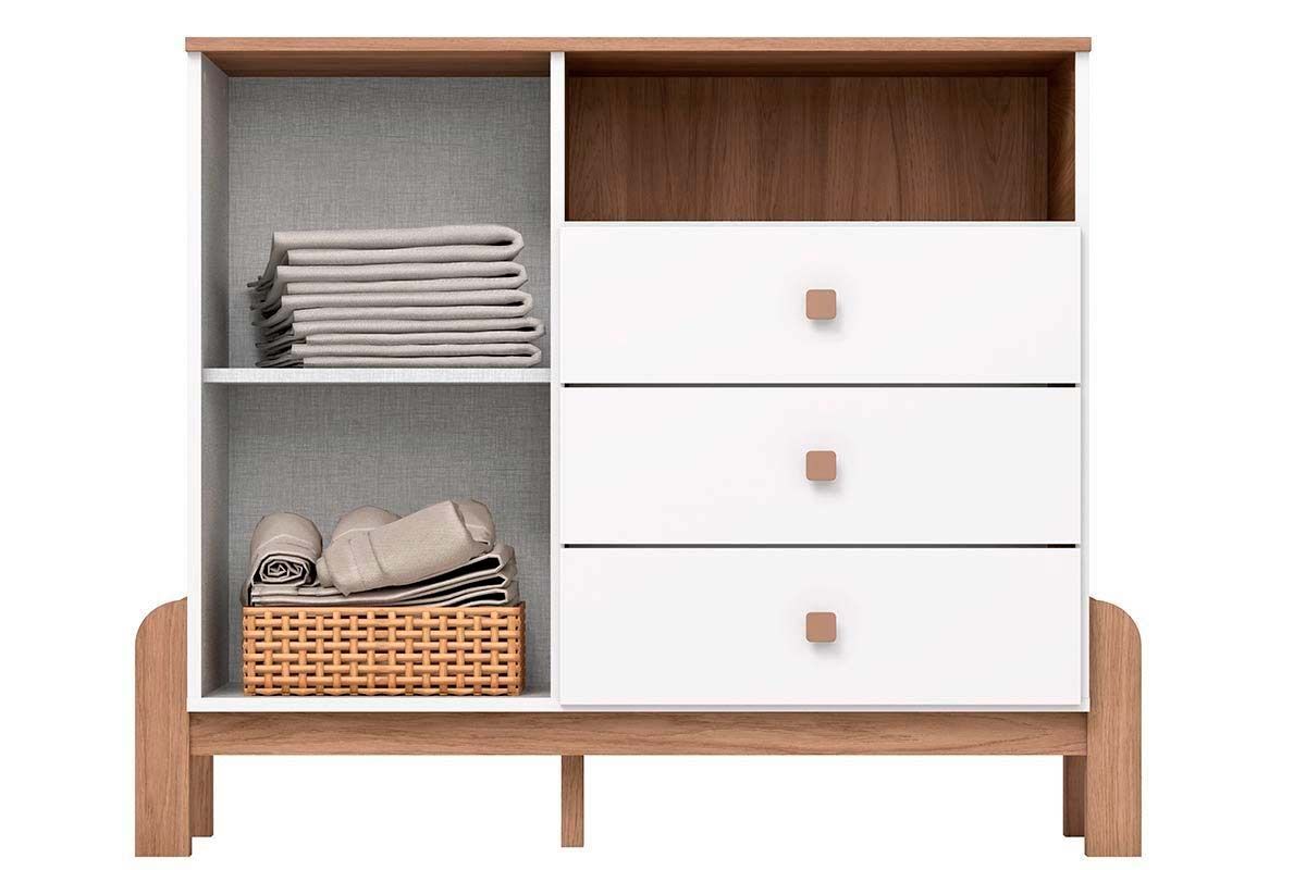 Quarto Infantil Completo Ternura 2 Peças (1 Cômoda + 1 Berço) QI92 - Henn