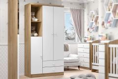 Quarto Infantil Completo Bala de Menta 2 Peças (1 Guarda Roupa + 1 Cômoda) QI93 - Henn