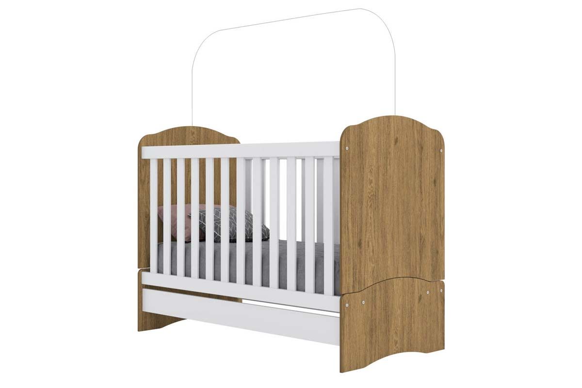Quarto Infantil Completo Bala de Menta 2 Peças (1 Guarda Roupa + 1 Berço) QI94 Henn