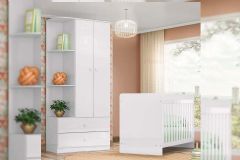 Quarto Infantil Completo Labirinto 2 Peças (1 Guarda Roupa + 1 Berço) QI97 Henn