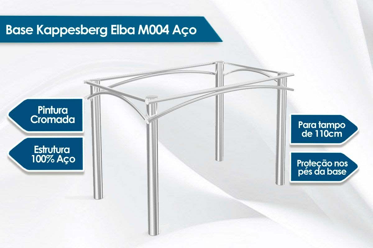 Sala Jantar Mesa Elba c/ Tampo de Madeira 160cm e 6 Cadeiras Lisboa - Kappesberg