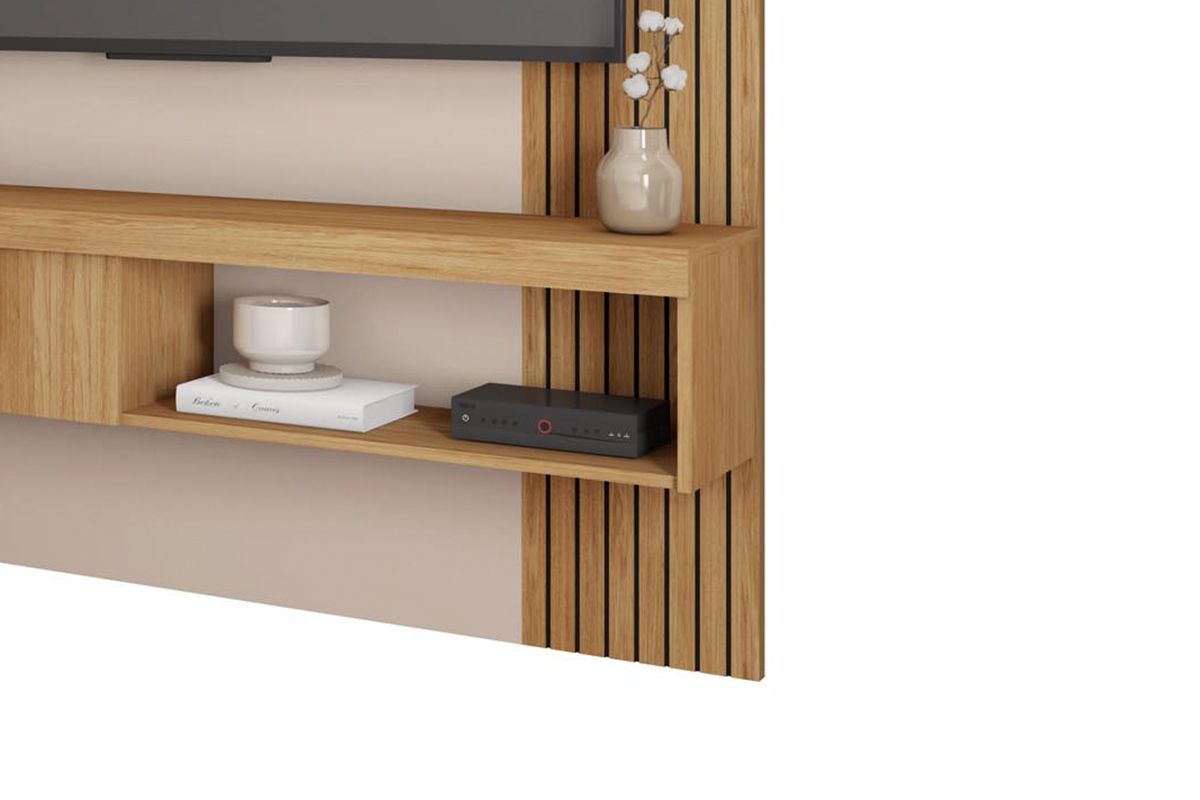 Painel Home p/ TV até 65 Pol Jade Ripada 150x183cm Caemmun