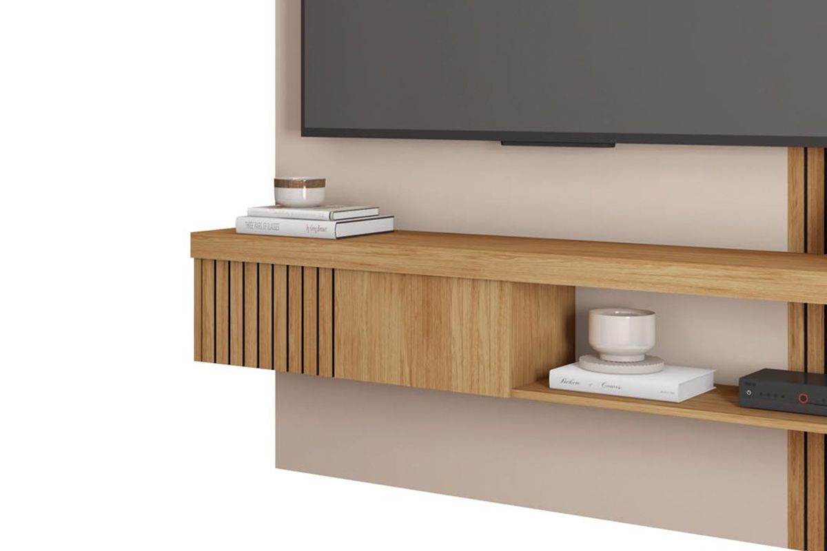 Painel Home p/ TV até 65 Pol Jade Ripada 150x183cm Caemmun