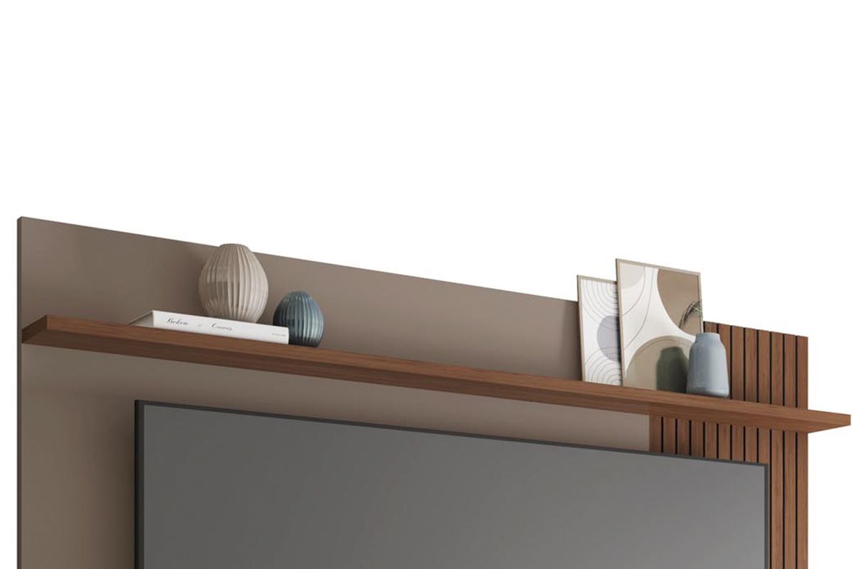 Painel Home p/ TV até 65 Pol Jade Ripada 180x183cm Caemmun