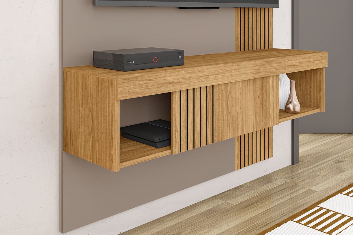 Painel Home p/ TV até 45 Pol Jade Ripada 120x183cm Caemmun Painel Home p/ TV até 45 Pol Jade Ripada 120x183cm Caemmun
