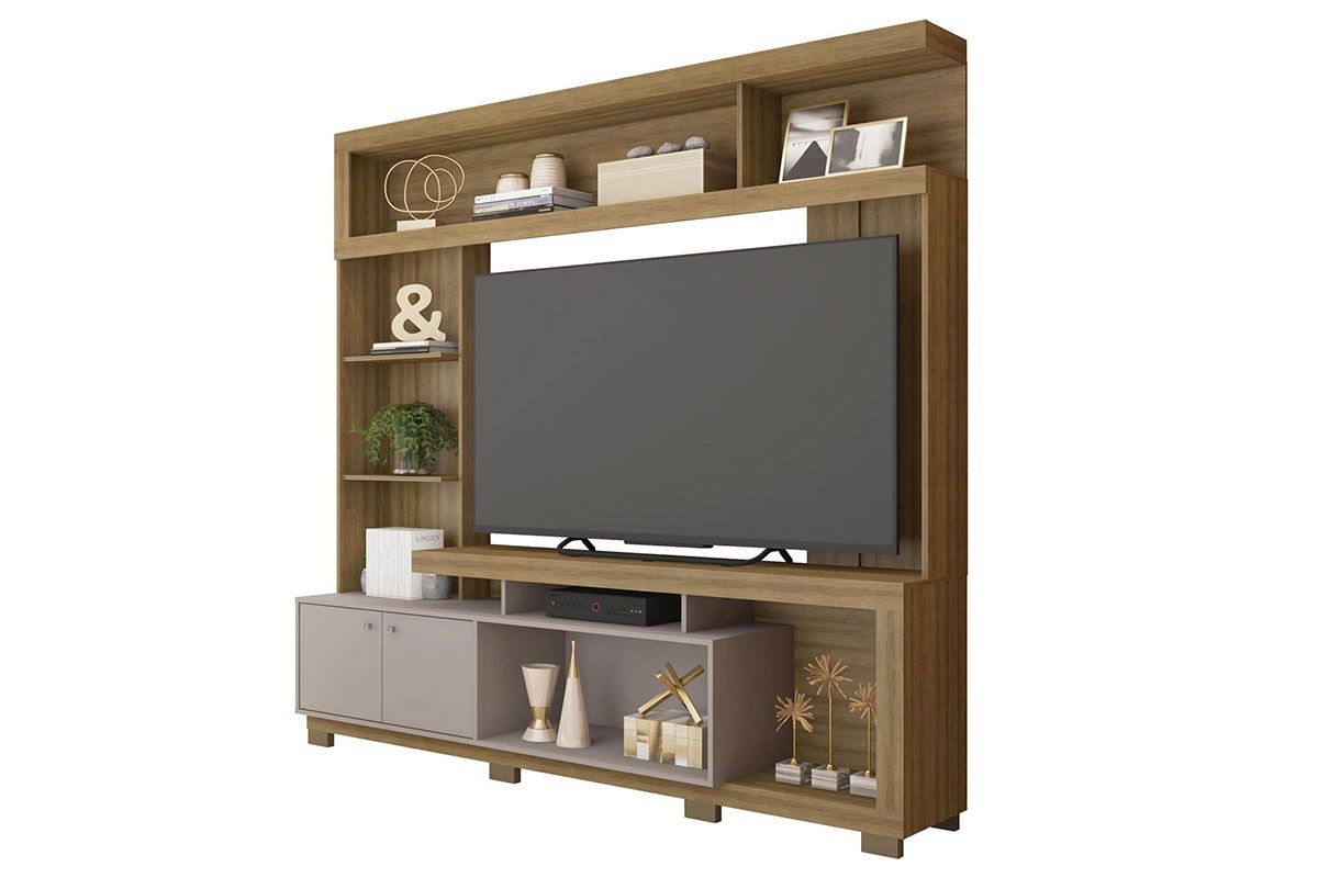 Home p/ TV até 70 Pol Formosa c/Nicho e Pés 210x207cm Caemmun Home p/ TV até 70 Pol Formosa c/Nicho e Pés 210x207cm Caemmun