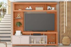 Home p/ TV até 70 Pol Formosa c/Nicho e Pés 210x207cm Caemmun