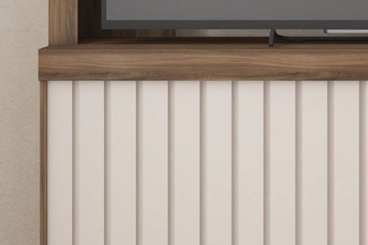 Home p/ TV até 65 Pol Cinne c/Ripado Pés 160x203cm Caemmun Home p/ TV até 65 Pol Cinne c/Ripado Pés 160x203cm Caemmun