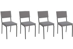 Cadeira Jantar Zaria 2C128PRF Aço Kit 4 Un Kappesberg