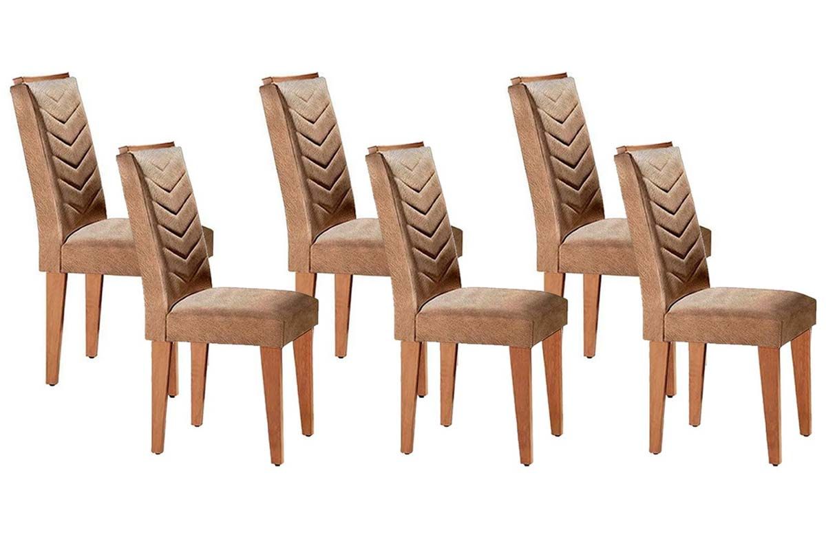 Cadeira Jantar Londrina Kit 6 Un Rufato