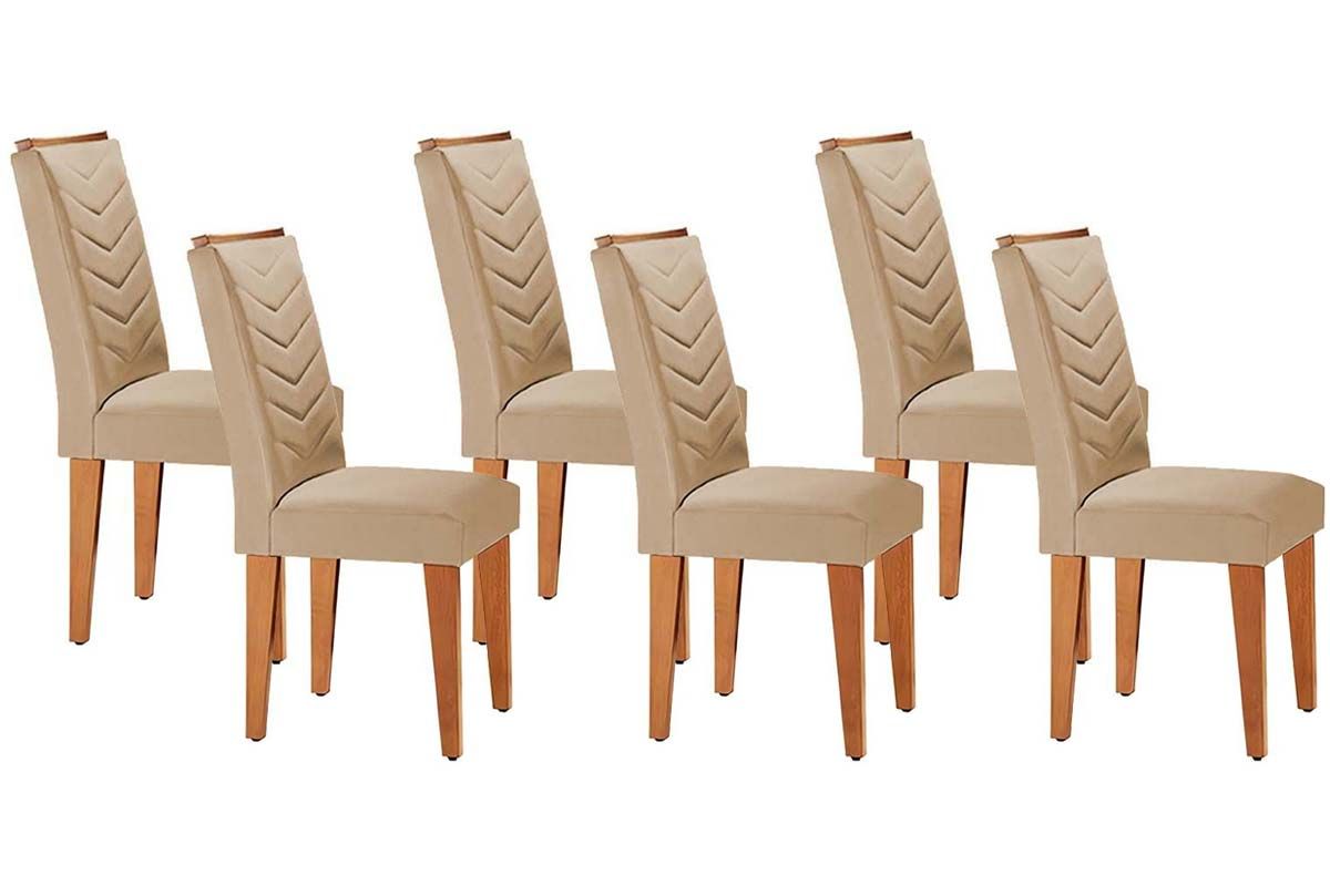 Cadeira Jantar Londrina Kit 6 Un Rufato