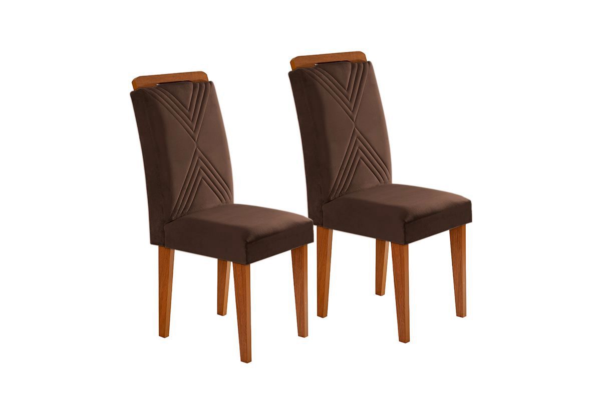 Sala de Jantar Completa Alvorada c/ Tampo Madeirado Canto Reto 180x90cm e 6 Cadeiras Amsterdã - Rufato