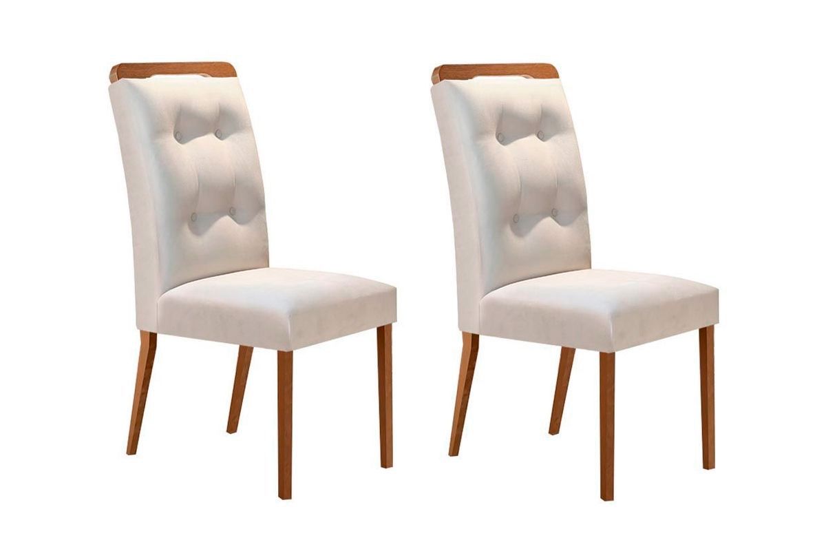 Sala de Jantar Completa Alvorada c/ Tampo Madeirado Canto Reto 180x90cm e 6 Cadeiras Imperatriz - Rufato