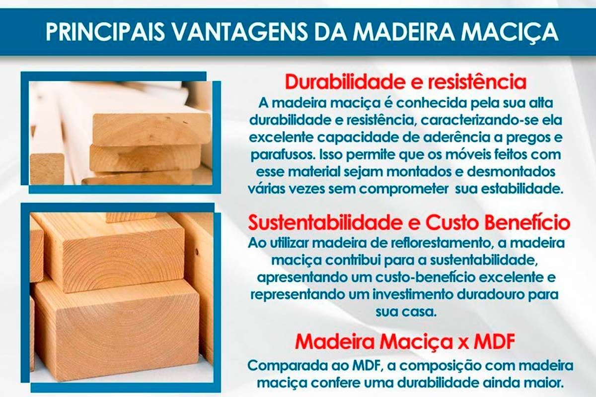 Sala de Jantar Completa Alvorada c/ Tampo Madeirado Canto Reto 180x90cm e 6 Cadeiras Jade - Rufato