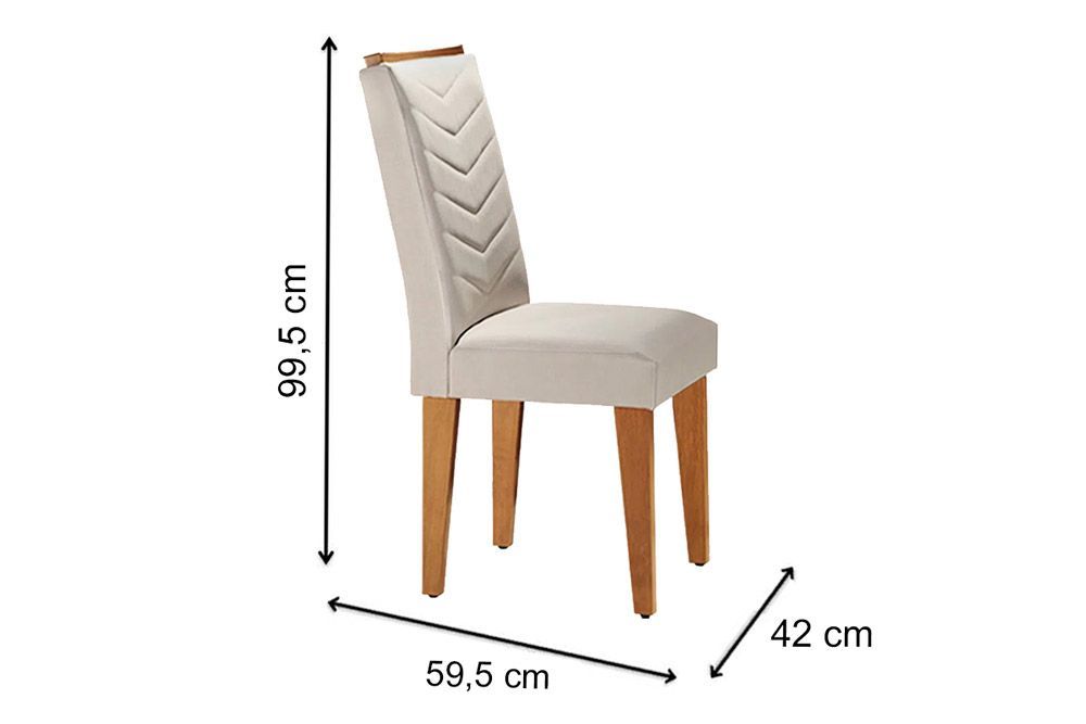 Sala Jantar Mesa Londrina c/ Tampo Madeirado c/ Vidro Canto Reto 120x80cm e 4 cadeiras Londrina - Rufato