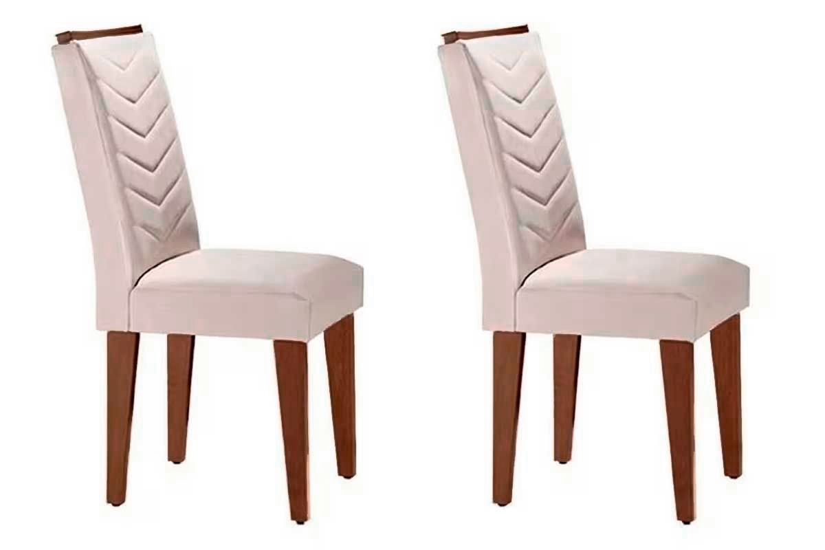 Sala Jantar Mesa Luna c/ Tampo Madeirado c/ Vidro Canto Curvo 120x80cm e 4 cadeiras Londrina - Rufato