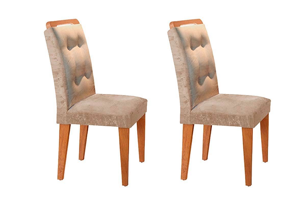 Sala de Jantar Completa Luna c/ Tampo de Vidro Canto Curvo 180x90cm e 6 cadeiras Imperatriz - Rufato