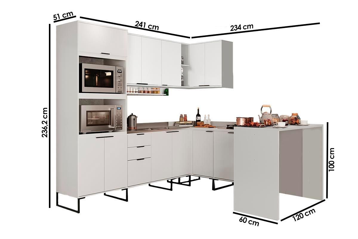 Cozinha Completa Carraro 12 Peças Alpha C12P51