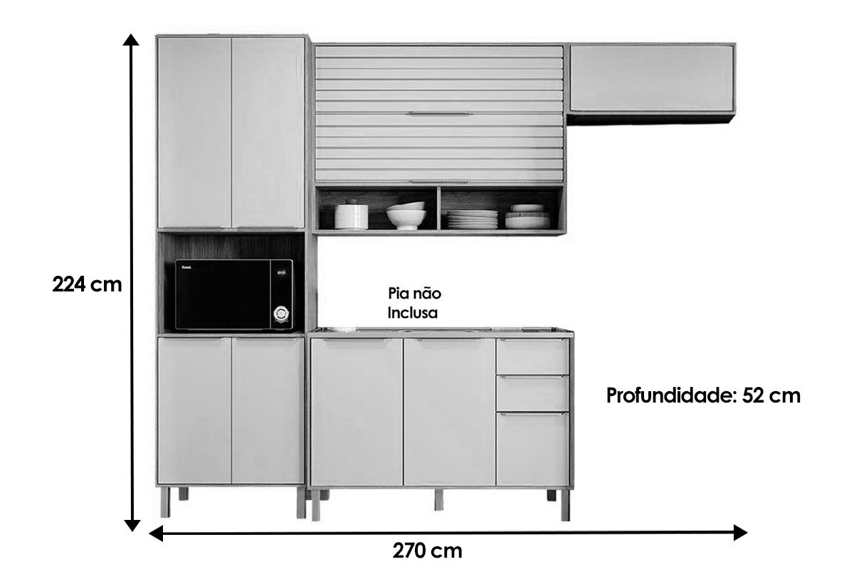 Cozinha Completa MGM 4 Peças Esplêndida C4P182