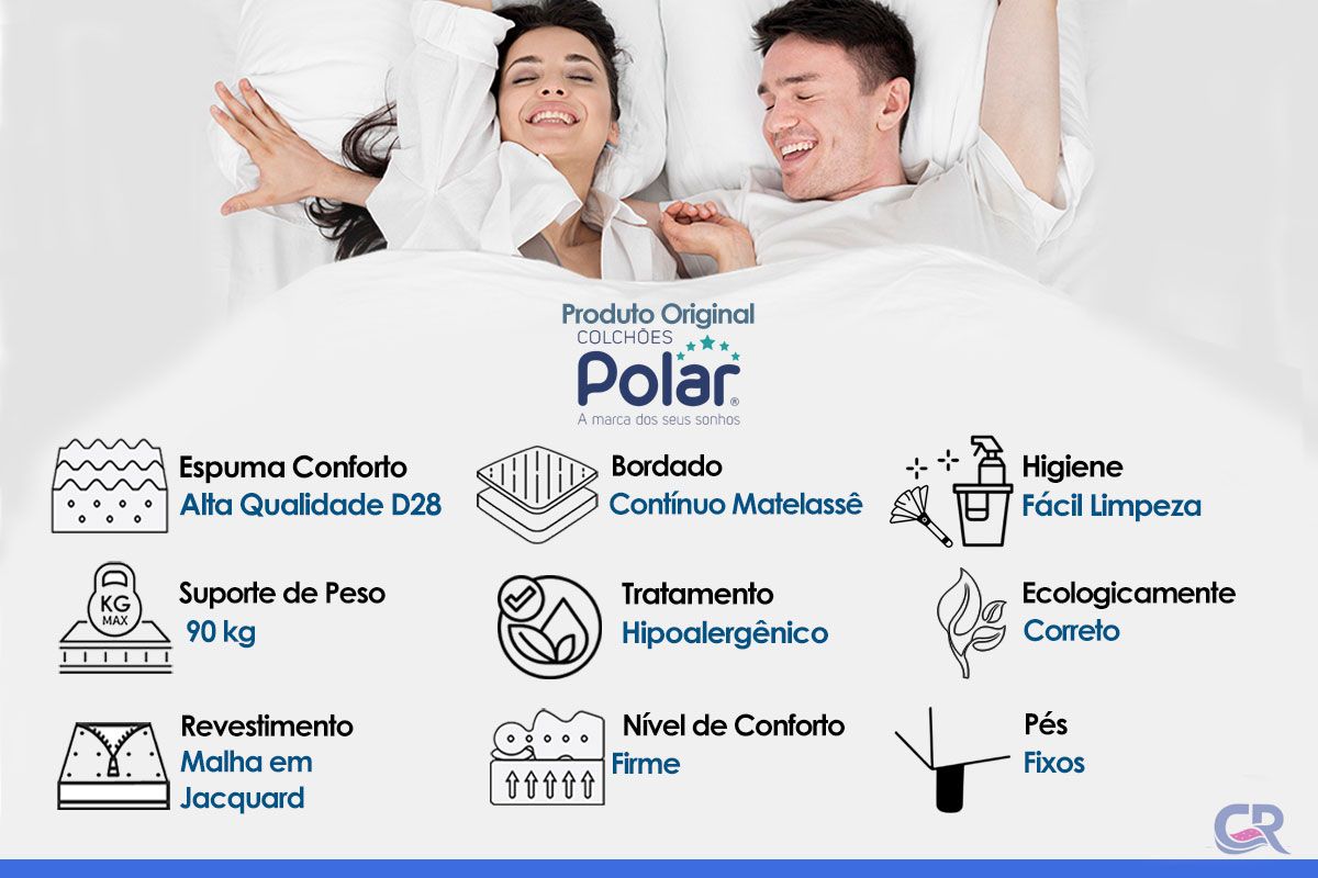 Cama Box Conjugado c/Colchão Unipremium New Polar