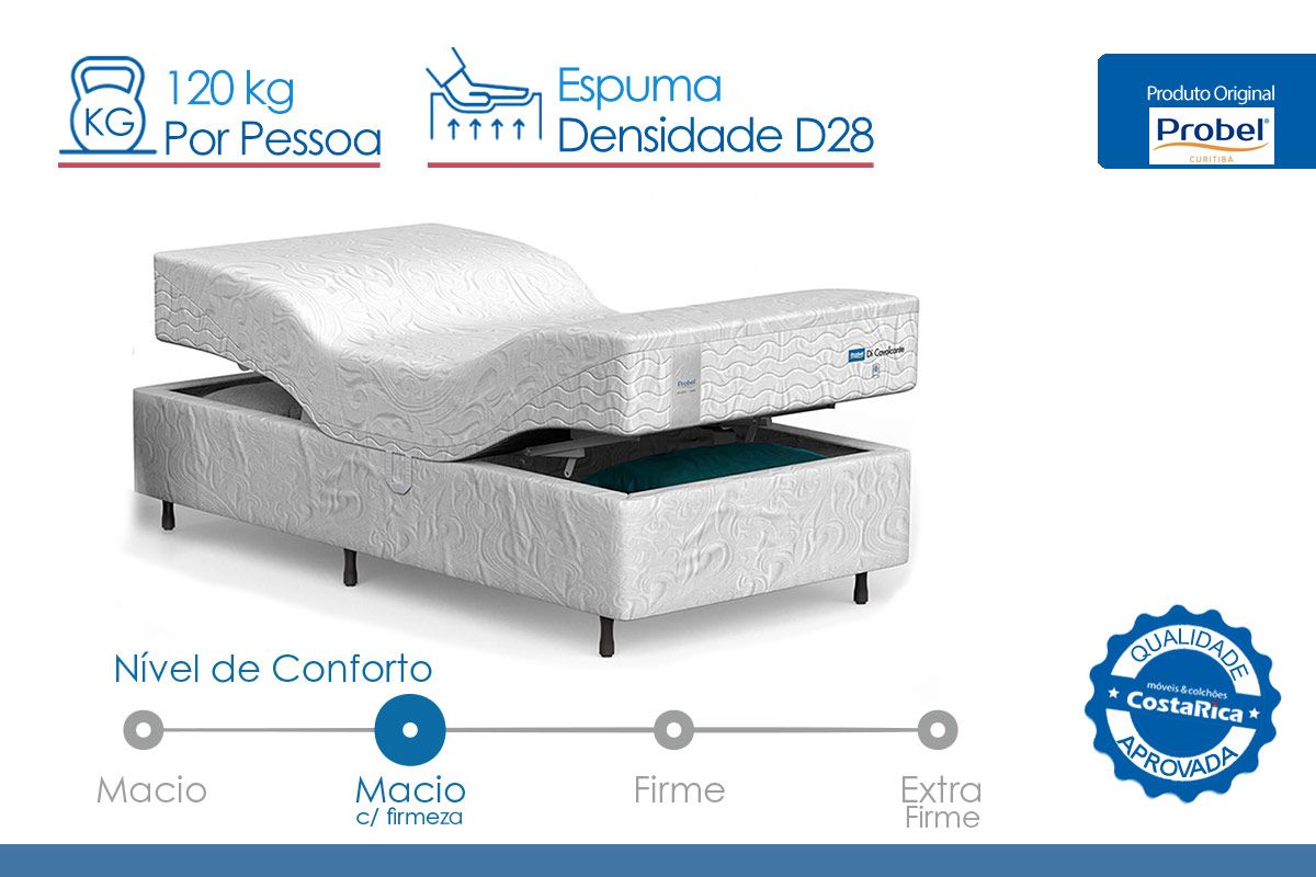 Cama Motorizada Articulada +Colchão Cavalcante Probel