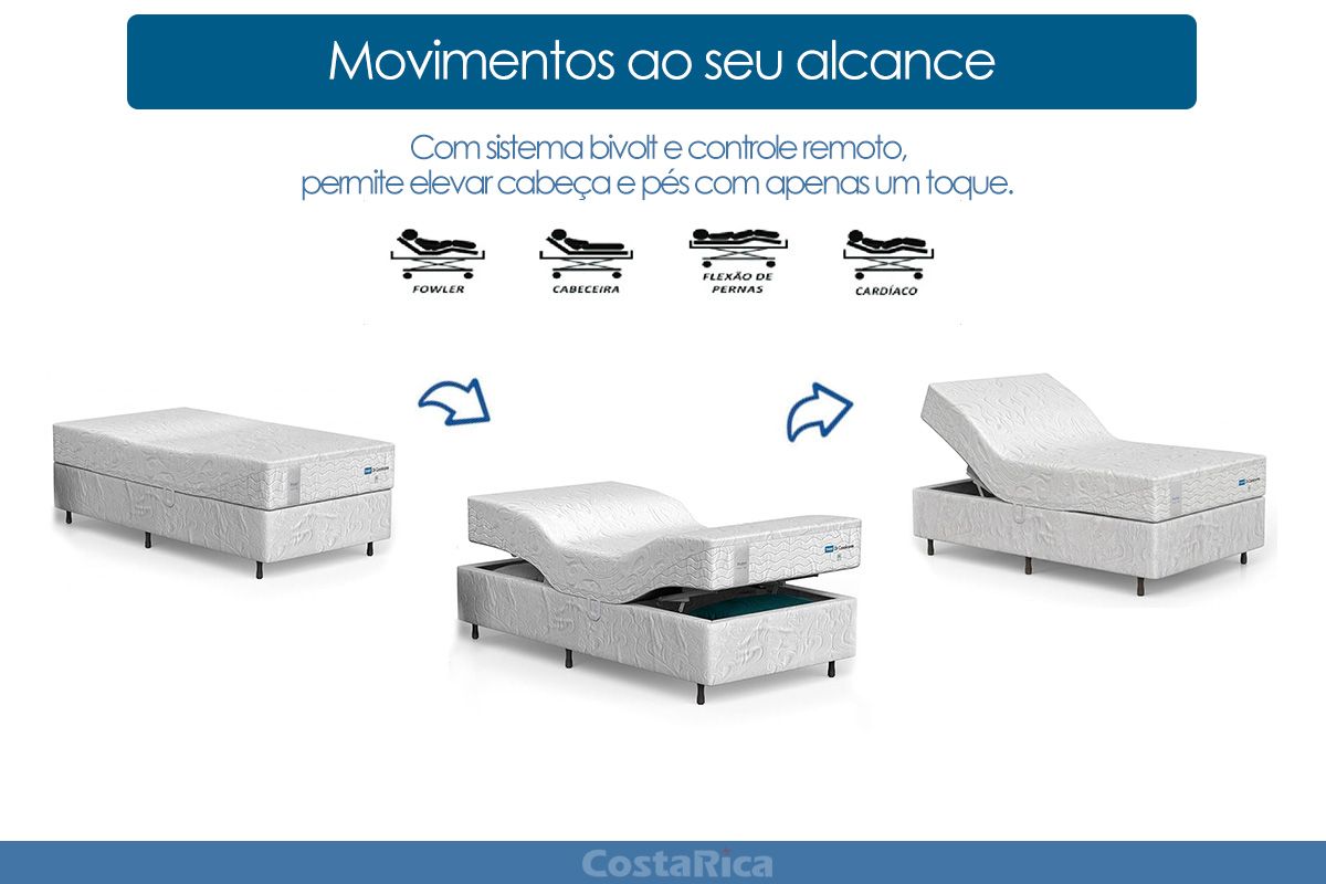 Cama Motorizada Articulada +Colchão Cavalcante Probel Cama Motorizada Articulada +Colchão Cavalcante Probel