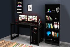 Mesa de Computador Quarto Gamer ( de Computador + Estante) 2 Peças - Tecno Mobili