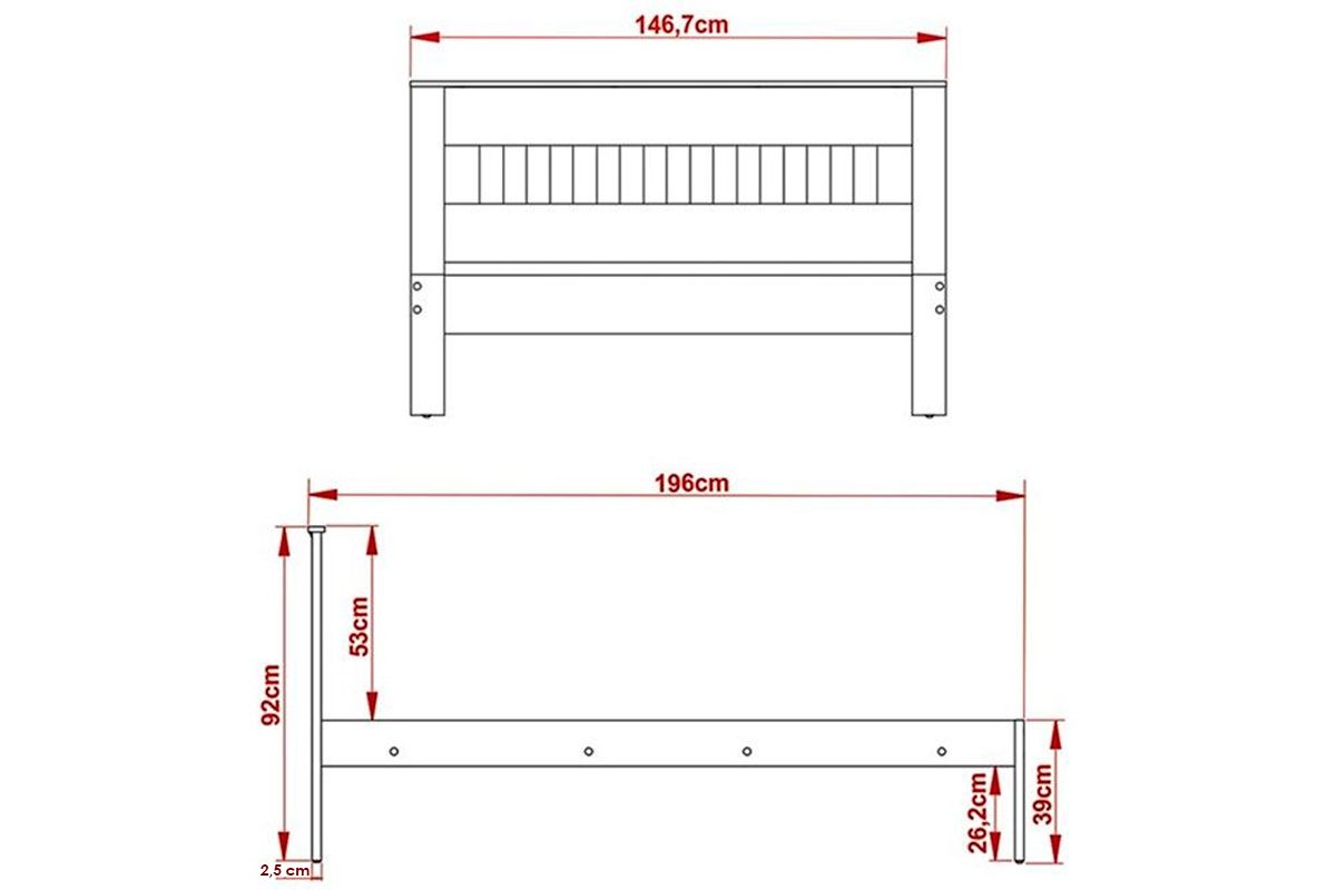 Quarto Casal Completo 4 Peças (Mesa Cabeceira AZ1016 + Cama de CM8007 + Cabideiro AZ1019) - Tecno Mobili