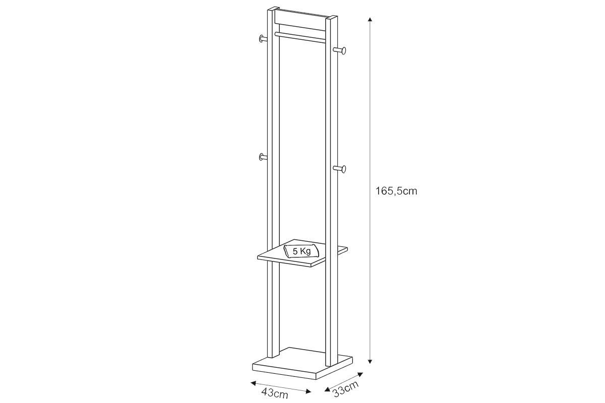 Quarto Casal Completo 4 Peças (Mesa Cabeceira AZ1016 + Cama de CM8007 + Cabideiro AZ1019) - Tecno Mobili