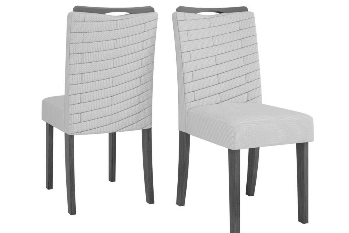 Sala Jantar Mesa Itália c/ Tampo Madeirado c/ Vidro Curvo 136x136cm e 8 Cadeiras Julia - DJ Móveis